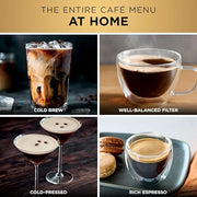 Ninja Luxe Premier 3-in-1 Coffee Machine, Silver ES601UK | Cappuccino, Cold Brew & Espresso Maker With Built in Bean Grinder & Milk Frother, Easy to Use, 4 Automated Froth Presets