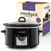 Crock-Pot Digital Slow Cooker | 3.5 L (3-4 People) | Programmable Countdown Timer | UK 3 Pin Plug | Black [CSC113]