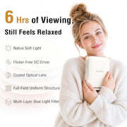 [Officially-Licensed App & Auto Focus]White Smart Mini Projector with WiFi and Bluetooth, XuanPad 4K Support Movie Projector, Portable Native 1080P Outdoor Projector with 360° Stand