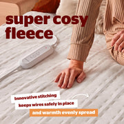 Silentnight Dual Control Electric Blanket, Double Bed, 137x150cm | Heated Electric Underblanket, Bed Warmer Sheet, 4 Heat Settings, Easy Fit Straps, Machine Washable