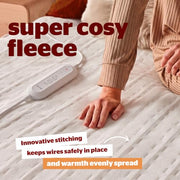 Silentnight Dual Control Electric Blanket, Double Bed, 137x150cm | Heated Electric Underblanket, Bed Warmer Sheet, 4 Heat Settings, Easy Fit Straps, Machine Washable