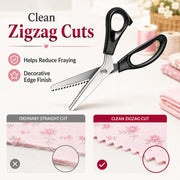 ✂️Stainless Steel Zig Zag Scissors with Serrated Teeth - Perfect for DIY Crafts