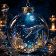 🌊 Ocean Series Illuminated 3D Model Decoration Collection | Clear Display Ornament with Detailed Sea Creatures, Coral, Shell & Pearl-Style Accents ✨