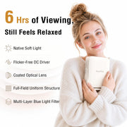 [Officially-Licensed App & Auto Focus]White Smart Mini Projector with WiFi and Bluetooth, XuanPad 4K Support Movie Projector, Portable Native 1080P Outdoor Projector with 360° Stand