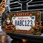 🎄 Christmas License Plate Frame – Festive Style for Every Ride 🚗✨