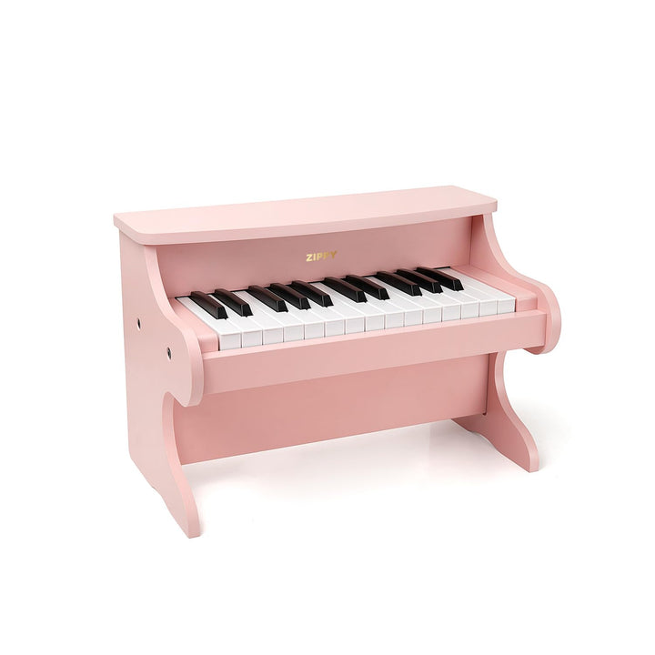 ZIPPY Kids Piano Keyboard, 25 Keys Digital Piano for Kids, Mini Music Educational Instrument Toy, Wood Toy for Toddlers Girls Boys (Pink)