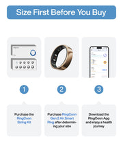 RingConn Gen 2 Air Ultra-Thin Smart Ring(Size 8, Dune Gold) | 10-Day Battery Life, Fitness/Sleep/Stress/HR Tracker for Women&Men, No App Fee for Standard Features,iOS & Android Compatible