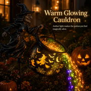 💥 LAST DAY 50% OFF✨--🧙‍♀️✨ Halloween Witch Cauldron Light – Spooky Garden Glow for a Magical Night 🎃🕯️