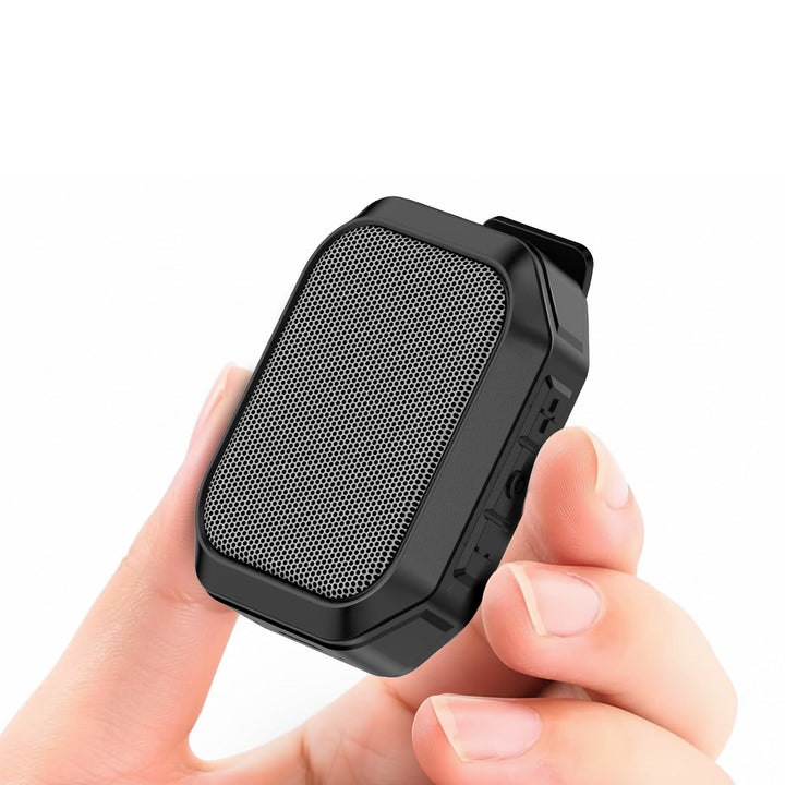 Xinborry Wearable Speaker, IPX7 Clip-On Portable, BT 6.0, TWS, Hands-Free | IPX7 Waterproof, BT 6.0, TWS Pairing, Hands-Free Calls, Clip-On Design for Golf, Camping, Work