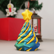 🎄 3D Printed Multicolor Christmas Tree Spiral Stacking Toy
