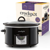 Crock-Pot Digital Slow Cooker | 3.5 L (3-4 People) | Programmable Countdown Timer | UK 3 Pin Plug | Black [CSC113]