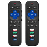 (2 Pack) Replacement Remote Control for Roku TV, for TCL Roku/Onn Roku TVs | for Hisense Roku/Sharp Roku/Element Roku/Westinghouse Roku/Philips Roku Smart TV (Not for Stick & Box) Ready Out of the Box